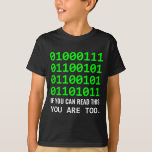 Geek Computer Binary Code Software Developer T-Shirt