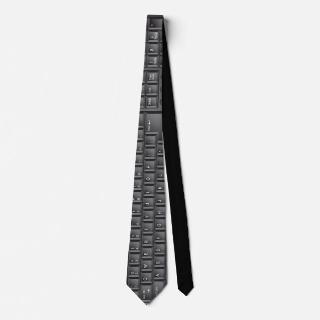 Geek Computer Black Keyboard Tie (Front)