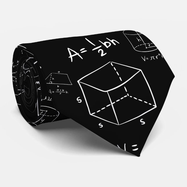 Geek de géométrie et Cravate noir et blanc (Roulé)