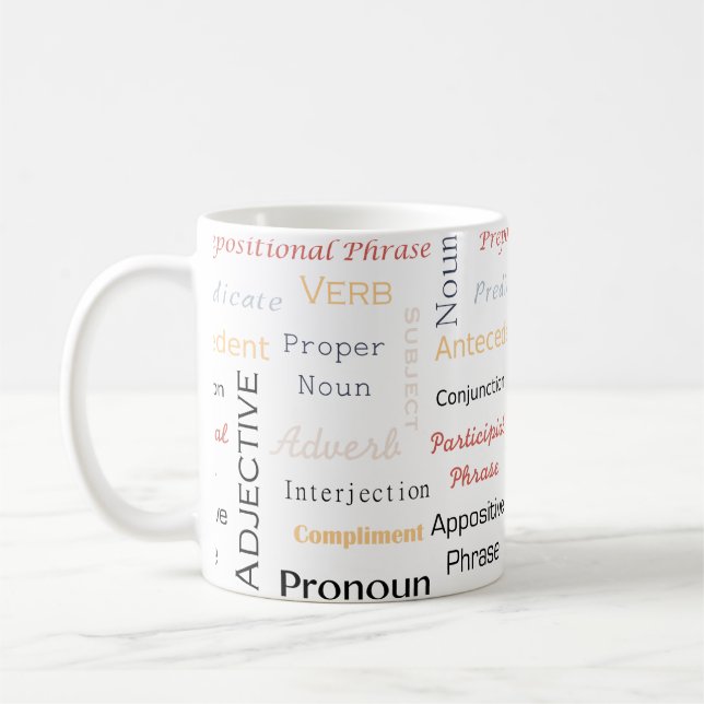 Geek de grammaire tasse de blanc de 11 onces (Gauche)