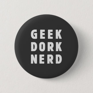 Geek, dork, nerd(and loving it) 2 inch round button