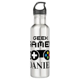 Geek Gamer Stainless Steel Water Bottle