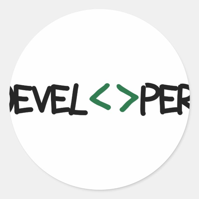 Geek / Gaming Classic Round Sticker (Front)