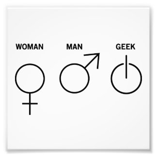 Geek Gender Photo Print
