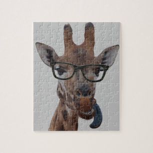 Geek Giraffe Jigsaw Puzzle