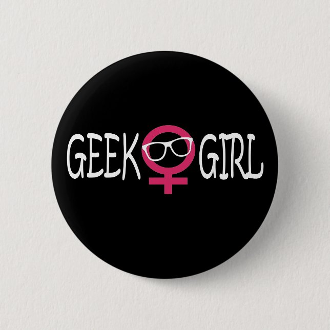 Geek Girl 2 Inch Round Button (Front)