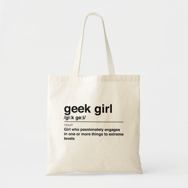 Geek Girl definition Tote Bag (Front)