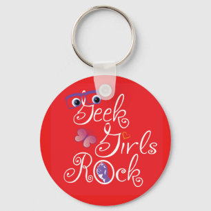 Geek Girls Rock Keychain