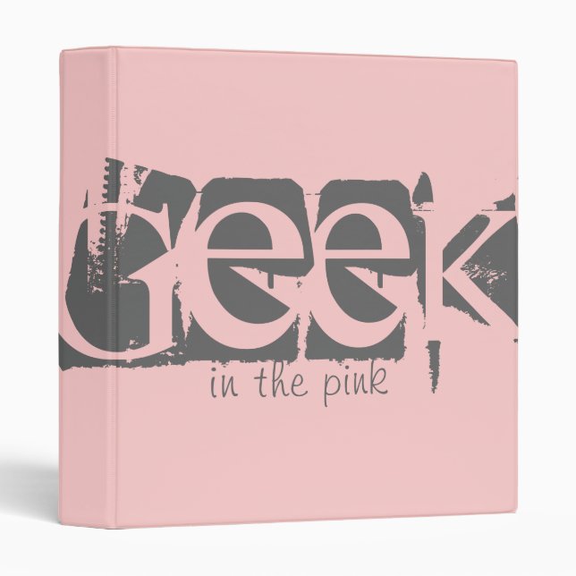 Geek In The Pink Custom school Work Binder (Front/Spine)