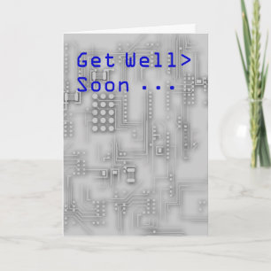 Geek IT Get well soon card