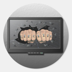 Geek Life Classic Round Sticker