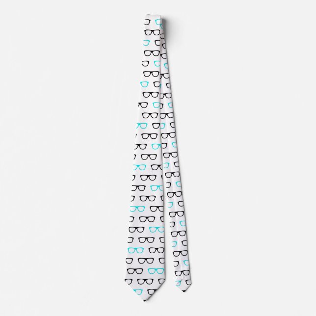 geek lunettes bleu geek masculin cravate (Devant)