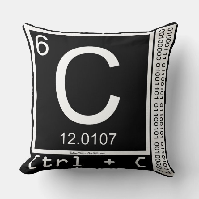 Geek Me! Carbon Copy Throw Pillow (Front)