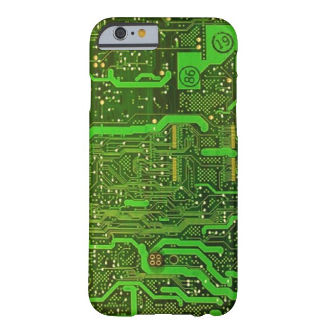 geek microchip pattern iPhone 6 case (Back)