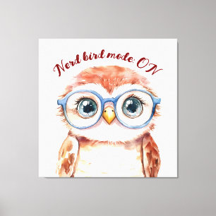 Geek Nerd Bird  Canvas Print