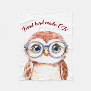 Geek Nerd Bird Fleece Blanket