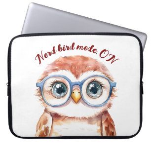 Geek Nerd Bird  Laptop Sleeve