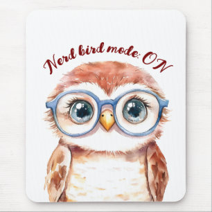 Geek Nerd Bird Mouse Pad