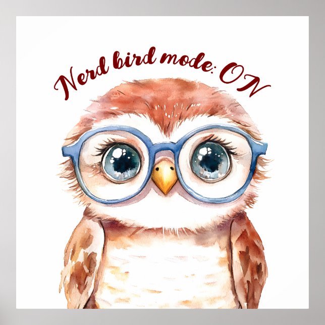 Geek Nerd Bird  Poster (Front)