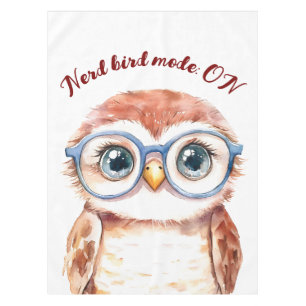 Geek Nerd Bird  Tablecloth