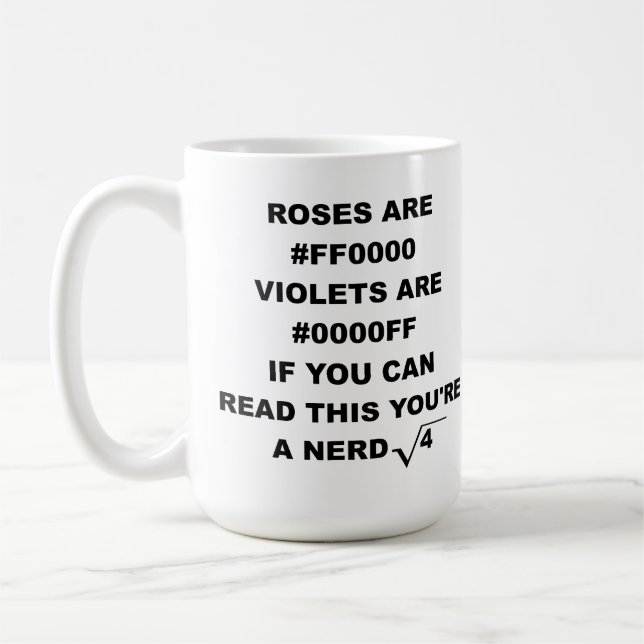 Geek Nerd Poetry Funny Mug Humour (Left)