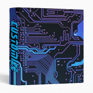 Geek Out Custom PCB Blue Electronic Circuit Board Binder