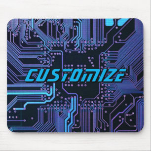Geek Out Custom PCB Blue Electronic Circuit Board Mouse Pad