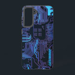 Geek Out Custom PCB Blue Electronic Circuit Board Samsung Galaxy Case<br><div class="desc">Custom PCB Circuit Board gifts for geeks or gifts for nerds.  Here's one for the Computer Nerd or Geeks in all of us.  Geek Out your Nerd with this Custom PCB Electronic Circuit Board.  This is a close up picture of a printed circuit board or electronic circuit board.</div>