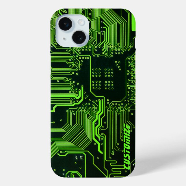 Geek Out Custom PCB Green Electronic Circuit Board Case-Mate iPhone Case (Back)