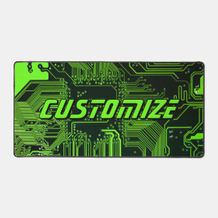 Geek Out Custom PCB Green Electronic Circuit Board Desk Mat