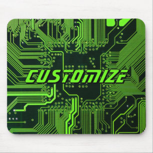 Geek Out Custom PCB Green Electronic Circuit Board Mouse Pad