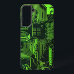 Geek Out Custom PCB Green Electronic Circuit Board Samsung Galaxy Case<br><div class="desc">Custom PCB Circuit Board gifts for geeks or gifts for nerds.  Here's one for the Computer Nerd or Geeks in all of us.  Geek Out your Nerd with this Custom PCB Electronic Circuit Board.  This is a close up picture of a printed circuit board or electronic circuit board.</div>