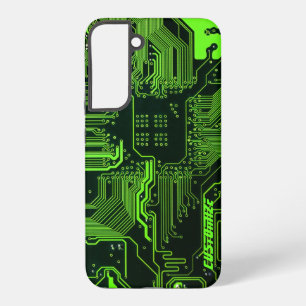 Geek Out Custom PCB Green Electronic Circuit Board Samsung Galaxy Case