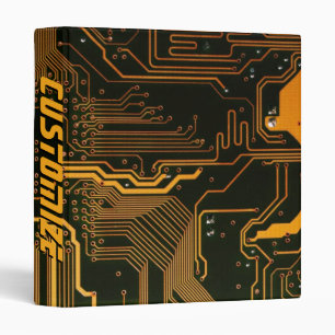 Geek Out Custom PCB Orange Circuit Board Binder