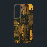 Geek Out Custom PCB Orange Circuit Board Samsung Galaxy Case<br><div class="desc">Custom PCB Circuit Board gifts for geeks or gifts for nerds.  Here's one for the Computer Nerd or Geeks in all of us.  Geek Out your Nerd with this Custom PCB Electronic Circuit Board.  This is a close up picture of a printed circuit board or electronic circuit board.</div>
