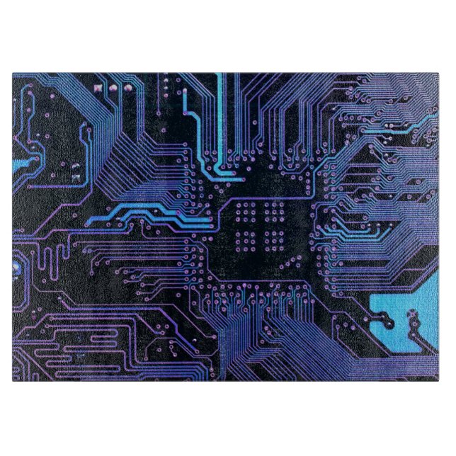 Geek Out Nerd PCB Blue Electronic Circuit Board  (Front)