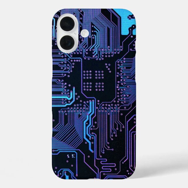 Geek Out Nerd PCB Blue Electronic Circuit Board  Case-Mate iPhone Case (Back)