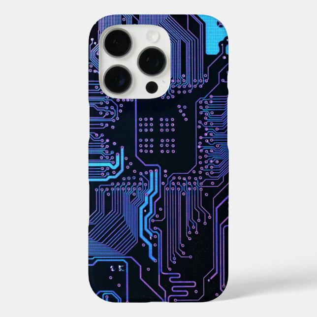 Geek Out Nerd PCB Blue Electronic Circuit Board  Case-Mate iPhone Case (Back)