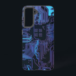 Geek Out Nerd PCB Blue Electronic Circuit Board  Samsung Galaxy Case<br><div class="desc">PCB Circuit Board gifts for geeks or gifts for nerds.  Here's one for the Computer Nerd or Geeks in all of us.  Geek Out your Nerd with this PCB Electronic Circuit Board.  This is a close up picture of a printed circuit board or electronic circuit board.</div>