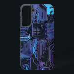 Geek Out Nerd PCB Blue Electronic Circuit Board  Samsung Galaxy Case<br><div class="desc">PCB Circuit Board gifts for geeks or gifts for nerds.  Here's one for the Computer Nerd or Geeks in all of us.  Geek Out your Nerd with this PCB Electronic Circuit Board.  This is a close up picture of a printed circuit board or electronic circuit board.</div>