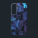 Geek Out Nerd PCB Blue Electronic Circuit Board  Samsung Galaxy Case<br><div class="desc">PCB Circuit Board gifts for geeks or gifts for nerds.  Here's one for the Computer Nerd or Geeks in all of us.  Geek Out your Nerd with this PCB Electronic Circuit Board.  This is a close up picture of a printed circuit board or electronic circuit board.</div>