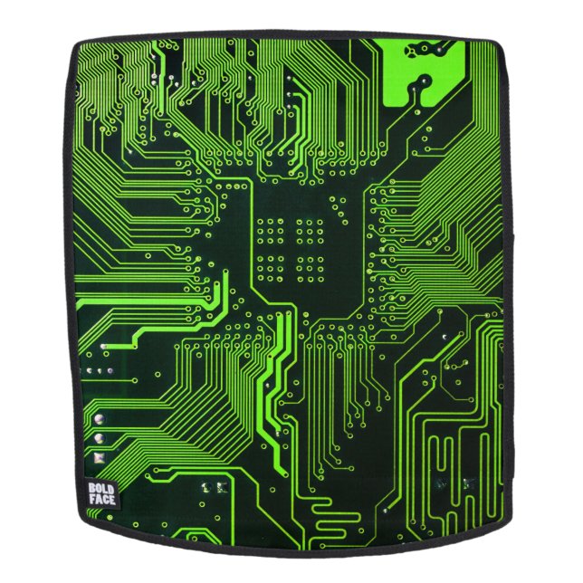 Geek Out Nerd PCB Green Electronic Circuit Board  Backpack (Removable Face)