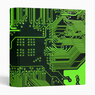 Geek Out Nerd PCB Green Electronic Circuit Board  Binder
