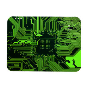 Geek Out Nerd PCB Green Electronic Circuit Board Magnet