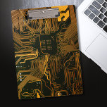 Geek Out Nerd PCB Orange Electronic Circuit Board  Clipboard<br><div class="desc">PCB Circuit Board gifts for geeks or gifts for nerds.  Here's one for the Computer Nerd or Geeks in all of us.  Geek Out your Nerd with this PCB Electronic Circuit Board.  This is a close up picture of a printed circuit board or electronic circuit board.</div>