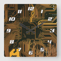 Geek Out Nerd PCB Orange Electronic Circuit Board 