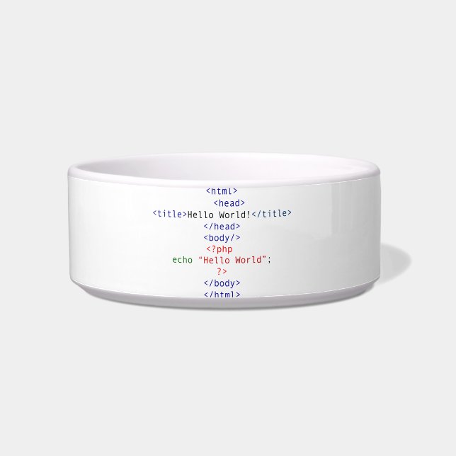 Geek php Greeting Bowl (Left)