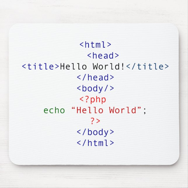 Geek php Greeting Mouse Pad (Front)