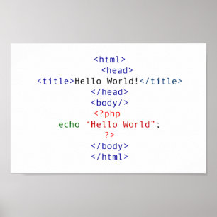 Geek php Greeting Poster