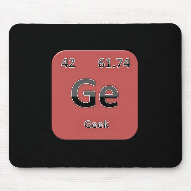 Geek Red Mouspad Mouse Pad (Front)